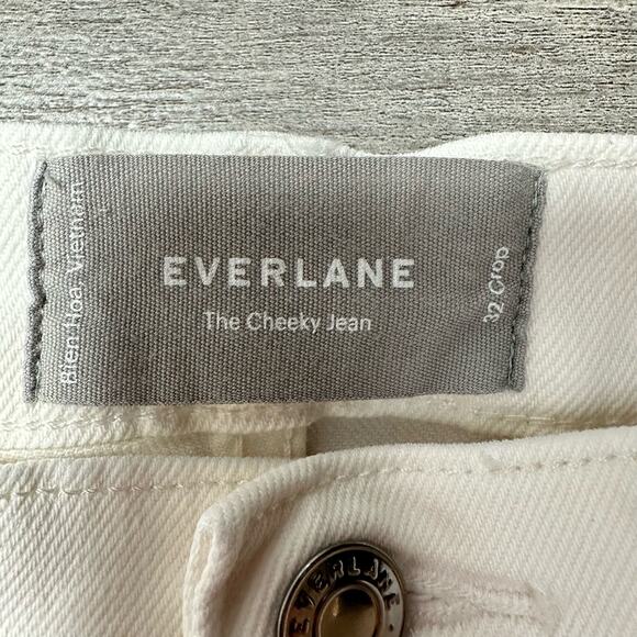 Everlane The Cheeky Jean White Crop Size 32 - Picture 8 of 13